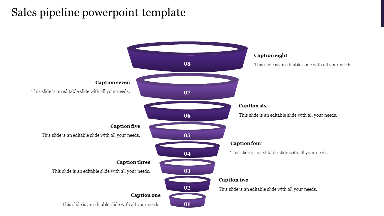 Sales pipeline powerpoint template-Purple